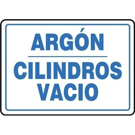 Accuform Safety Sign ARGON  EMPTY CYLINDERS SHMCPG564XP SHMCPG564XP